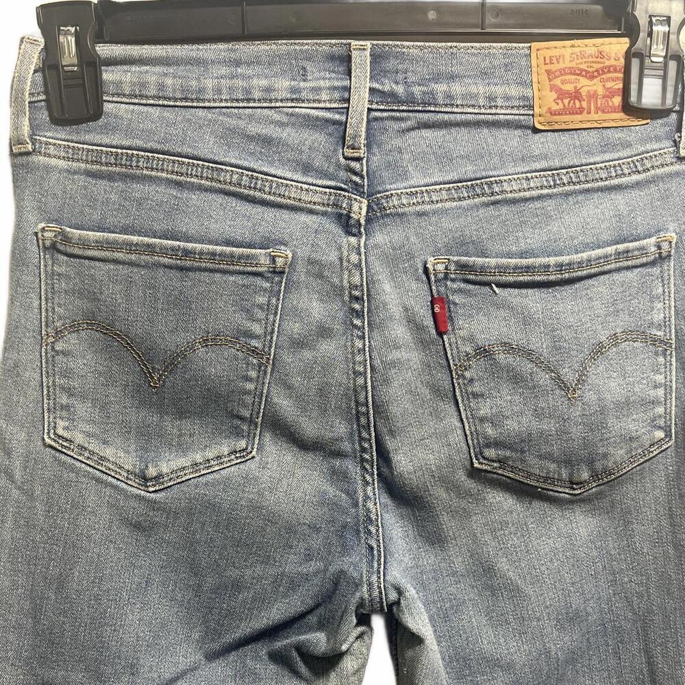 Levi's 724 High Rise Straight Jeans - Distressed Denim - Size 27 - Picture 14 of 16